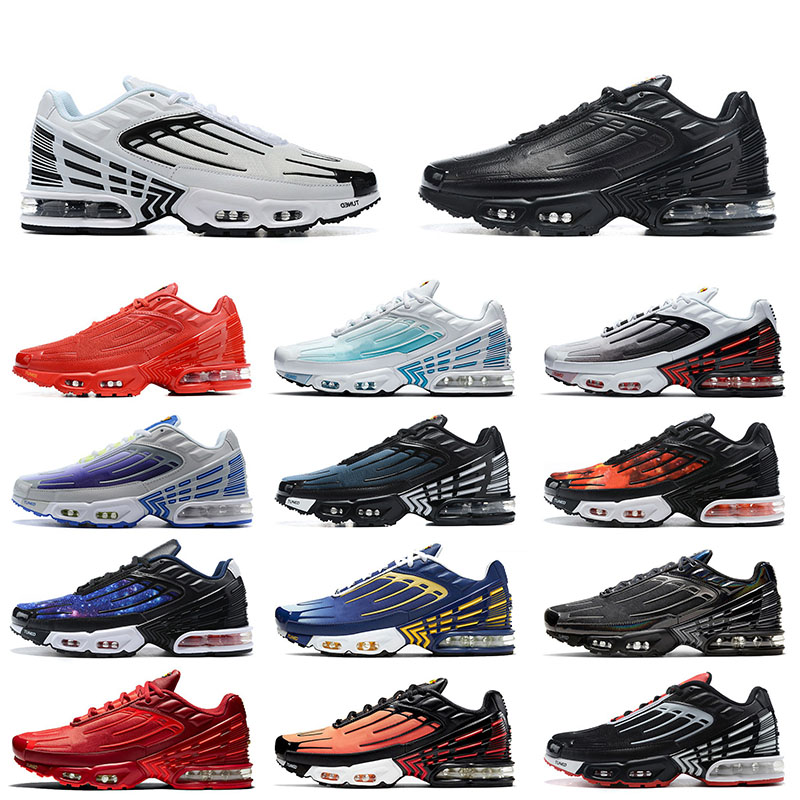 

2021 Top Quality Tuned Tn Plus 3 Mens Trainers 3 Women Mens Running Shoes White Laser Blue Black Sports Sneakers Air Max Airmax, 26 black with blue 39-45