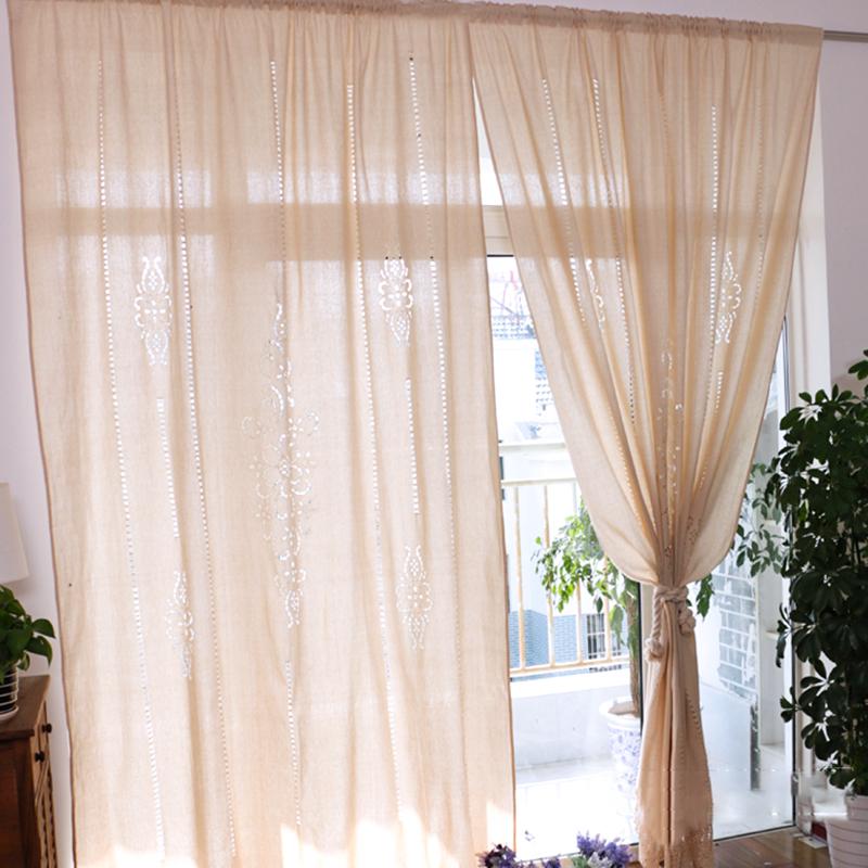 

Handmade Cotton Line Cortina Crochet Lace Edge Curtain Flower Curtain Blinds Shower Fabrics For Bedroom Cortina Drapes, As pic