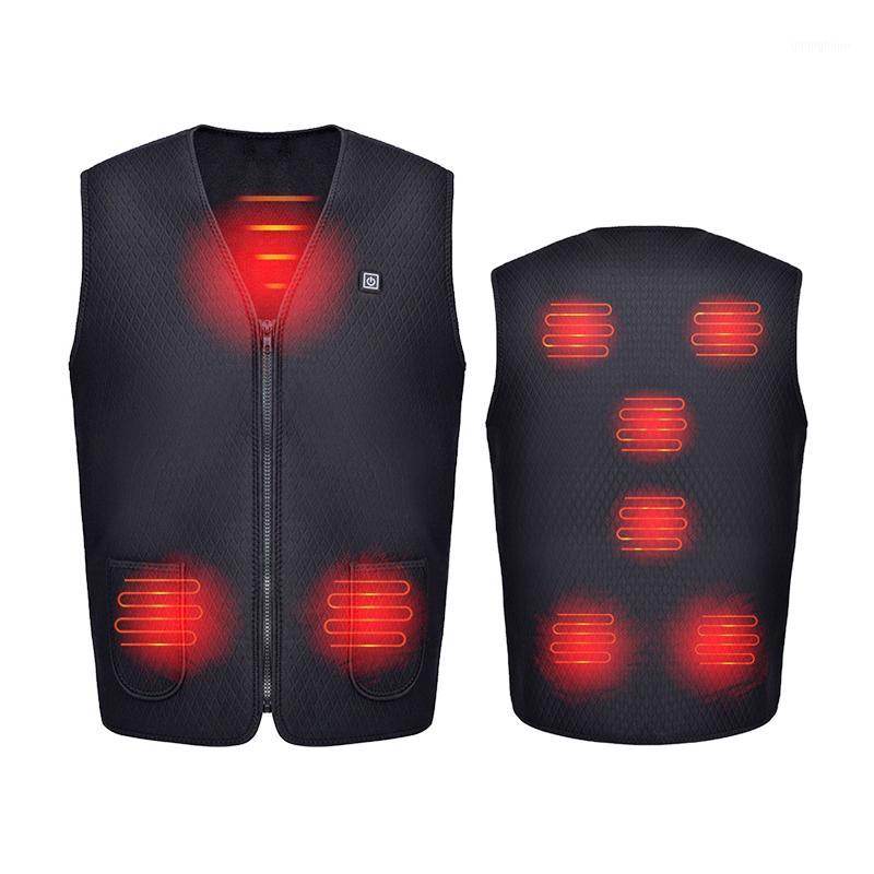 

USB Infrared Heating Vest 8 Heating Zones Men Women Softshell Jacket Waterproof Jacket Winter Hiking Thermal Clothing Waistcoat1, Xl