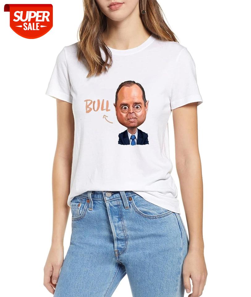 

Bull Schiff Pure Cotton T-Shirt Confortable Girl's Tee Funny Short Sleeves Tshirt Lovers' Clothes #Dn3Z, White