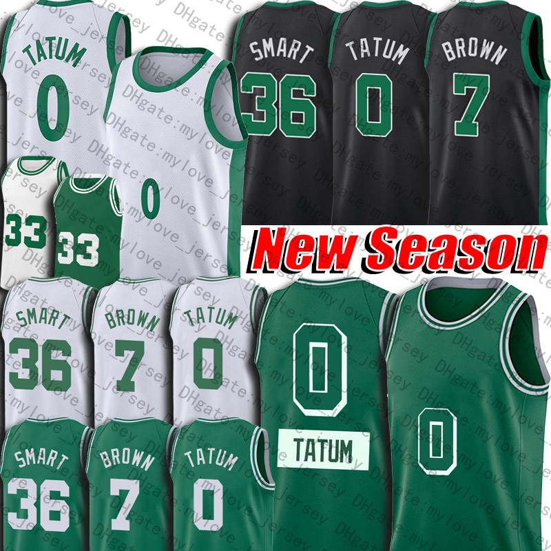 

Jayson Tatum Basketball Jersey Bostons Celtices 0 7 36 Jaylen Brown Marcus Smart Larry Bird Jerseys 2023 City