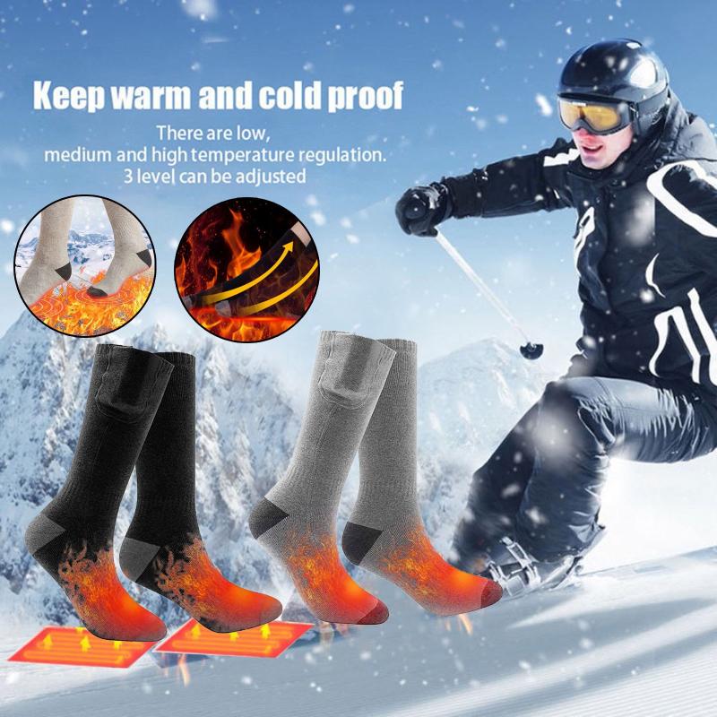 

Thermal Heated Socks for Women Men Winter Warm Heating Socks Foot Electric Battery Foot Warmer Men Women for Cycling, Black