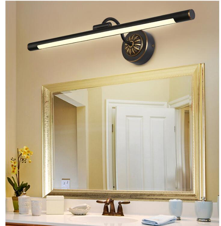 

Free Shipping Modern Style LED Copper Mirror Headlight Bathroom Cabinet Lamp Retro American Bed Room Makeup Lamp 44cm/56cm/75cm