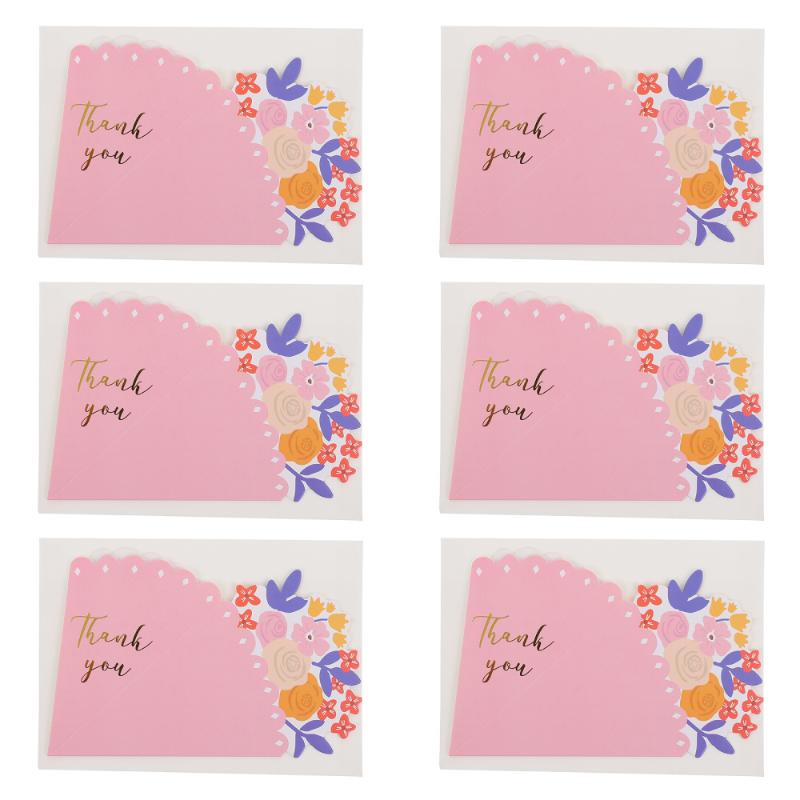 

1 Set 10 Pcs Valentine's Day Bouquet Greeting Cards Thanks Message Cards