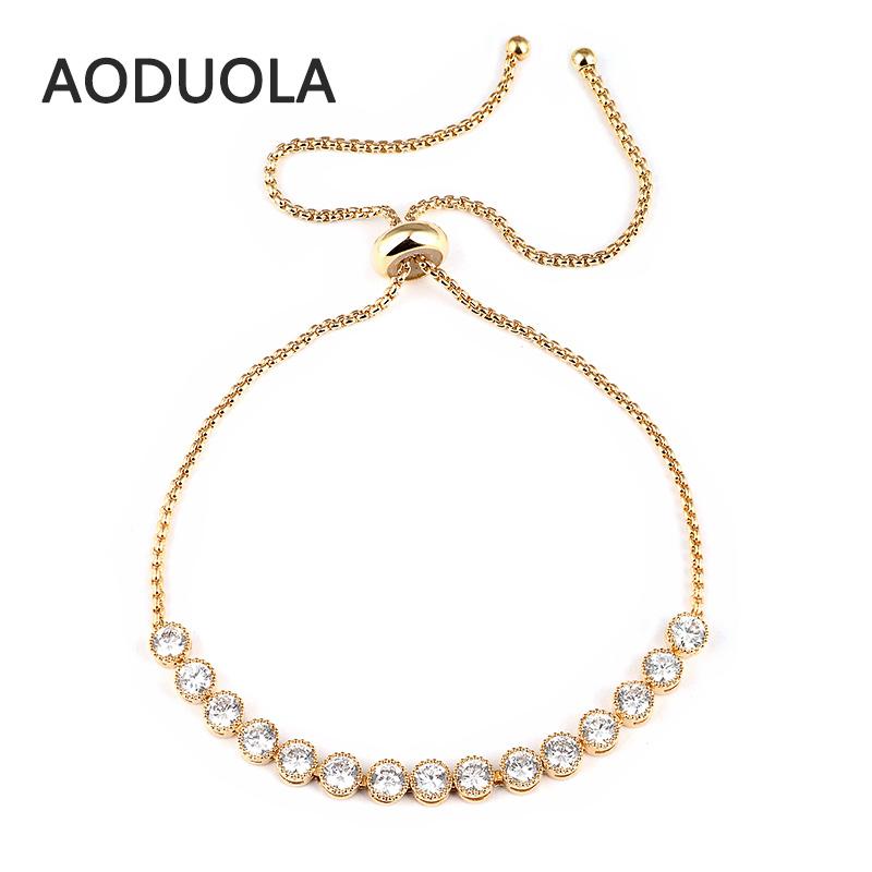 

3 color jewelry CZ charms Rhinestones bracelet fine fashion bracelet top quality Gift For Women bracelets Fashion summer style