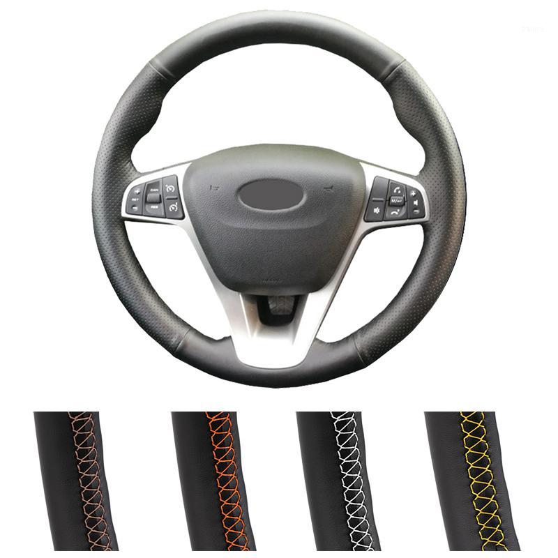 

Car DIY Steering Wheel Cover Black Artificial Leather For Lada Vesta 2020 2020 Xray 2020-20201
