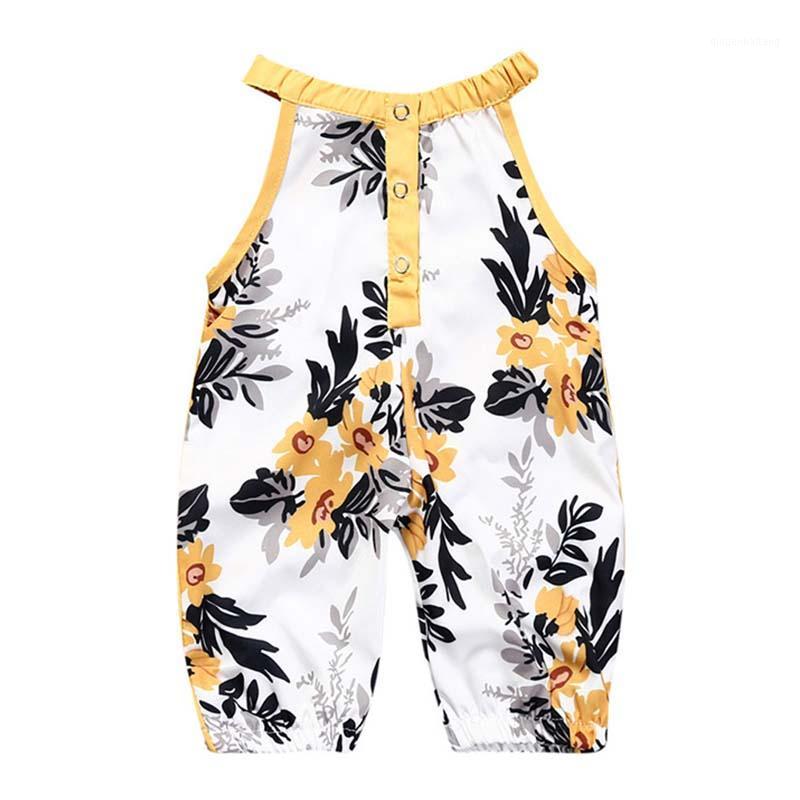 

Sleeveless Printed Lovely Apparel Floral Unisex baby summer clothes baby boy Conjoined clothes Outerwear girl rompers1