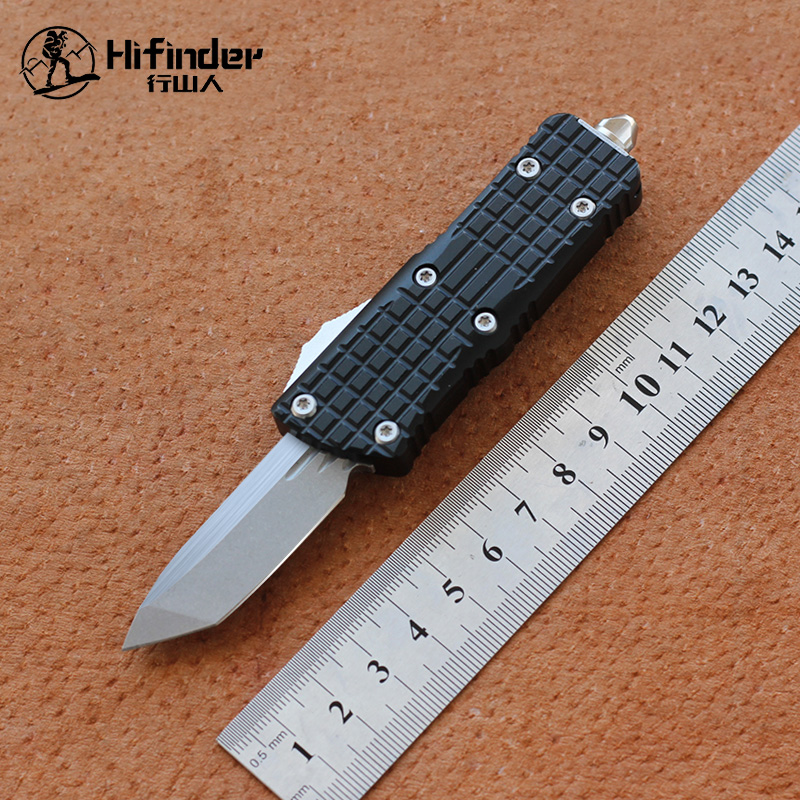 

Hifinder NEW Mini Aluminium handle D2 Blade Survival EDC camping hunting outdoor kitchen Tool Key Utility knife