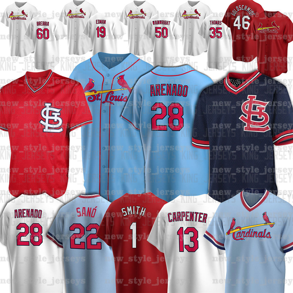 

28 Nolan Arenado 46 Paul Goldschmidt 1 Ozzie Smith 4 Yadier Molina Dexter Fowler Paul DeJong LOUIS CARDINALS Baseball Jerseys xz, Men(hong que )