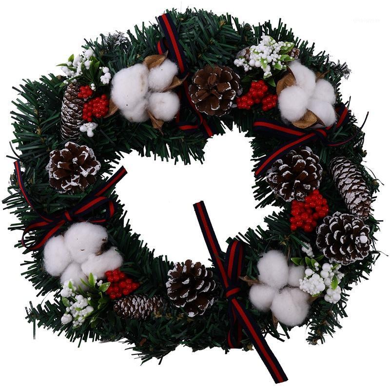 

Christmas Decoration Wreath 30cm Christmas Wreath Door Hanging Gifts Vine Ring PVC1, Green