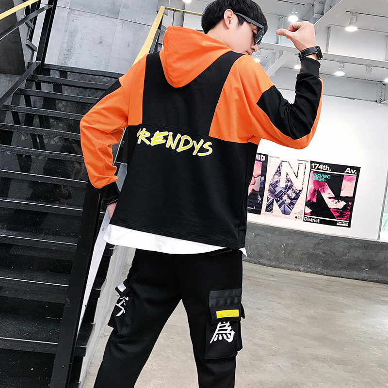 

2021 New Track Suit Male High-quality 2 Piece Set Jacket + Pants Men's Spring and Autumn Tracksuit Clothes Men Rgwg, Green