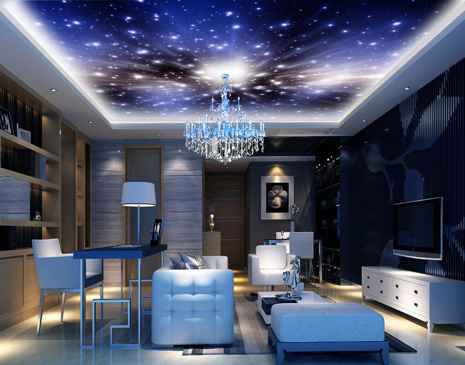 

Photo wallpaper for walls 3 d for living room 3d stars ceilings modern wallpaper for living room, Blue