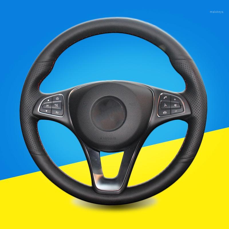 

Auto Braid On The Steering Wheel Cover for C180 C200 C260 C300 B200 Car Steering Wheel Covers Interior Accessories1