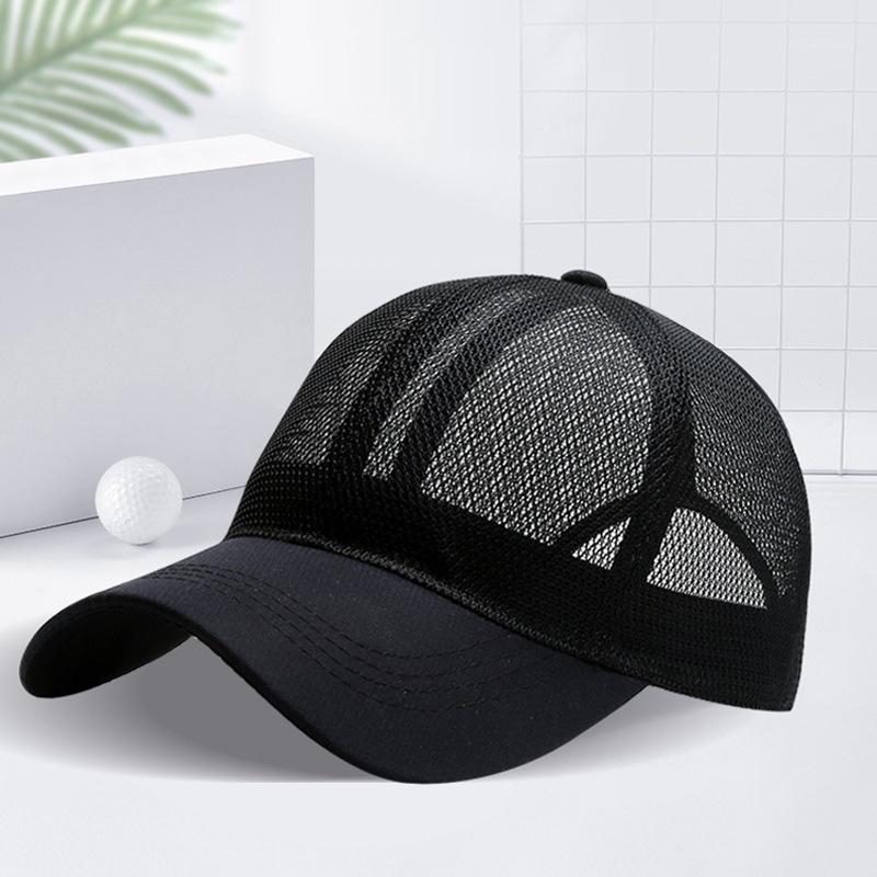 

Sport full mesh Cap visor men cap Adjustable Mesh Baseball Outdoor Sunscreen Breathable Fitted Trucker Hat 2020 New1