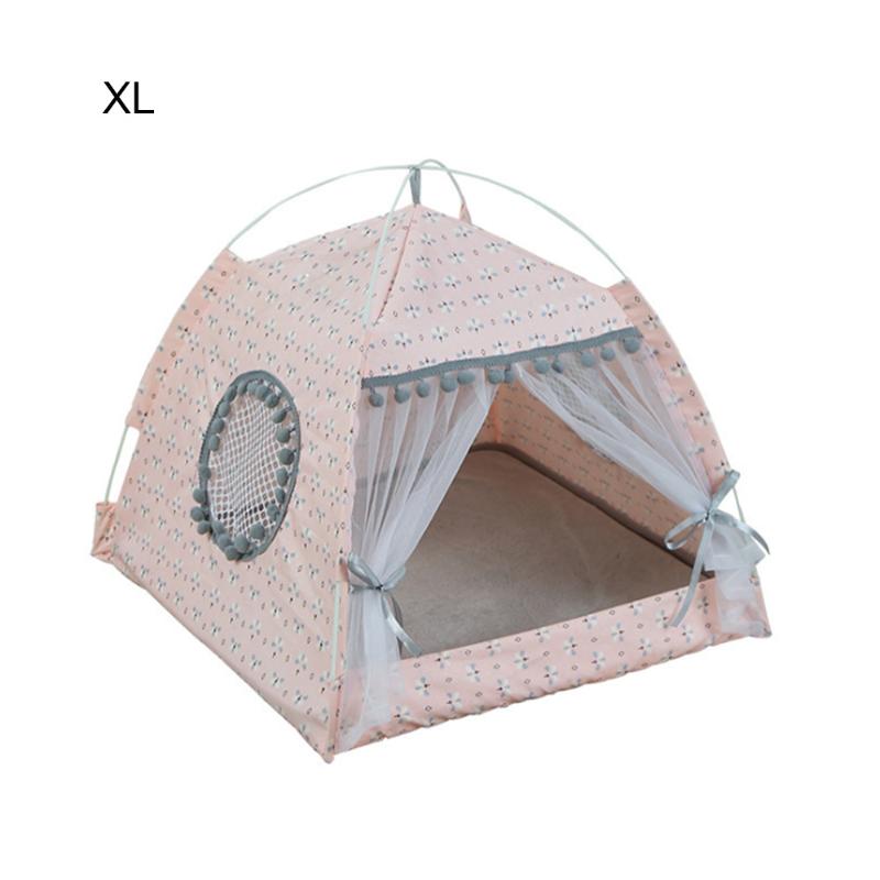 

Summer Universal Pet Cat Tent House Kennel Bed Removable Washable Pet Nest, Gray