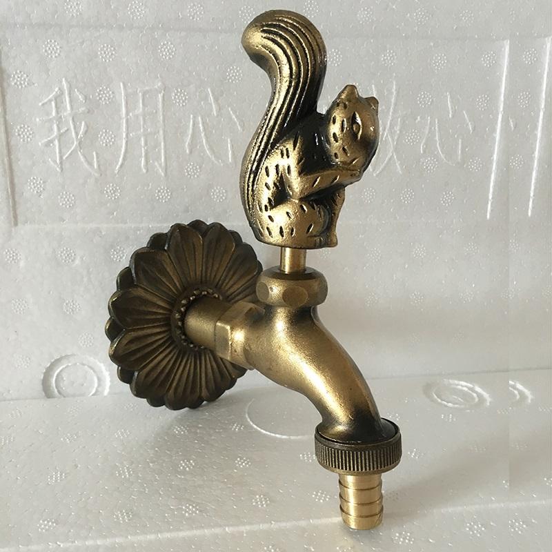 

Vidric outdoor garden faucet animal shape Bibcock antique brass squirrel tap for washing mop/Garden watering Animal faucet