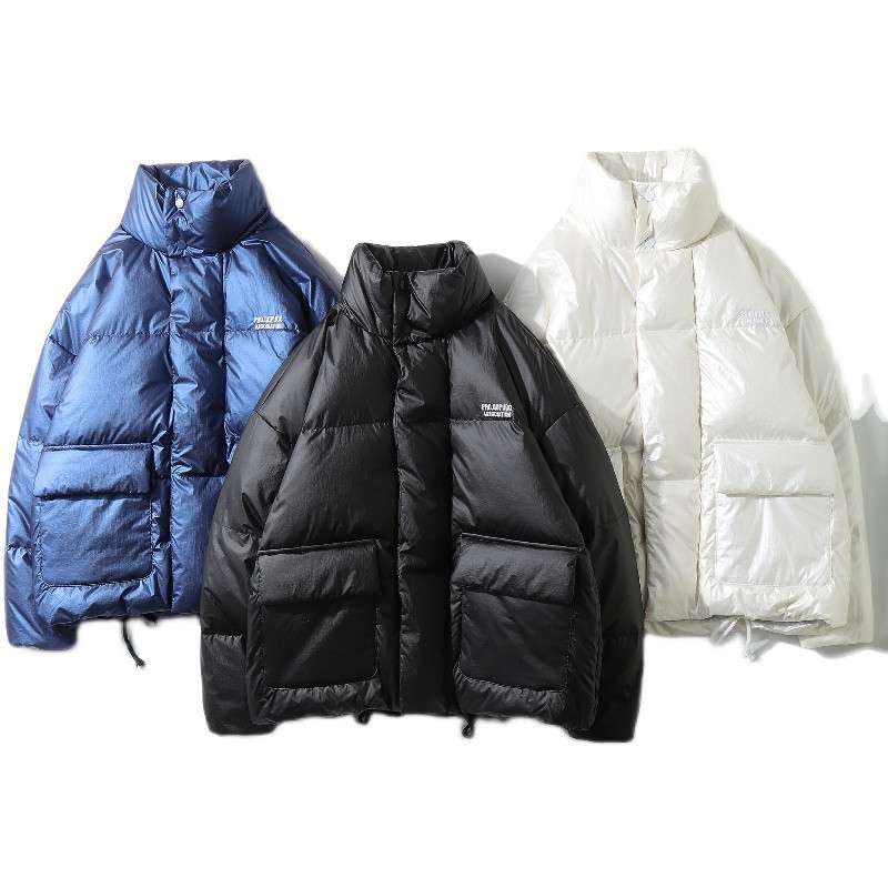 

2020 new hot new youth casual fashion down jacket Outdoor warm down jacket men winter coat casual fashion jacket puffer, Black