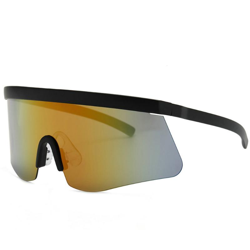 

New Oversize Shield Visor Sunglasses Flat Top Mirrored Mono Lens Vintage Women visor shield sunglasses oversized FML