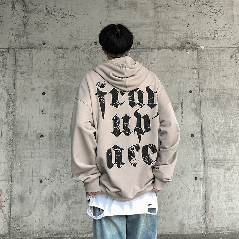 

2021 New Best Harajuku Loose Hip Fashion Long-sleeve Hoodie Style Male Spring Personality 581W, White.