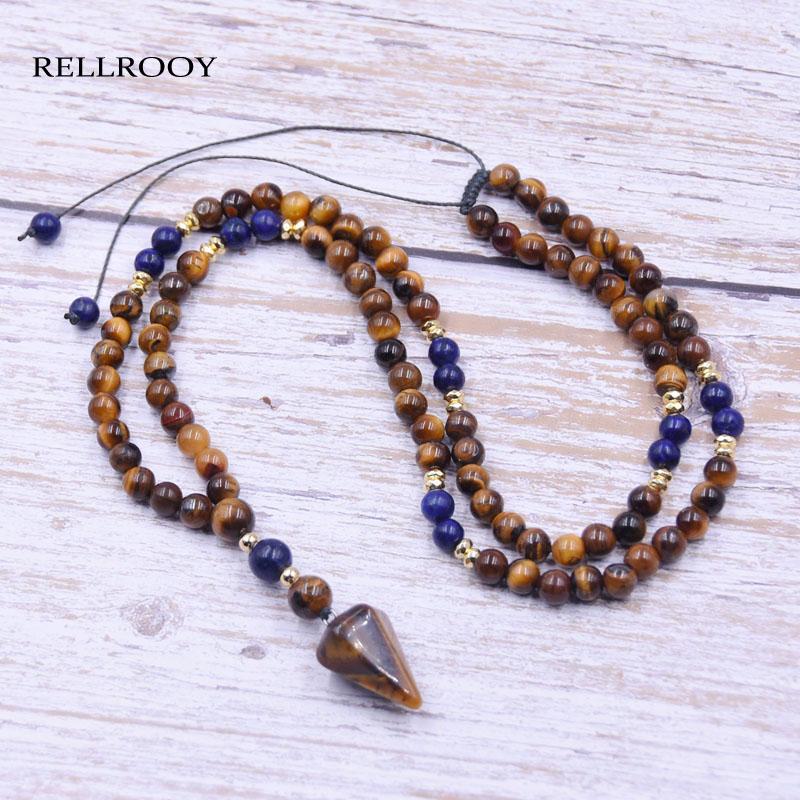 

Stone necklace/men/women/6mm tiger eye natural stone bead necklace pendants necklace fashion jewelry