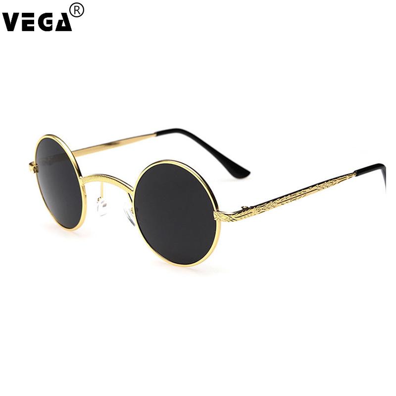 

VEGA Round Steam Punk Sunglasses Men Women Retro Sunglass Steampunk Glasses Hippie Vintage Spectacles 3053