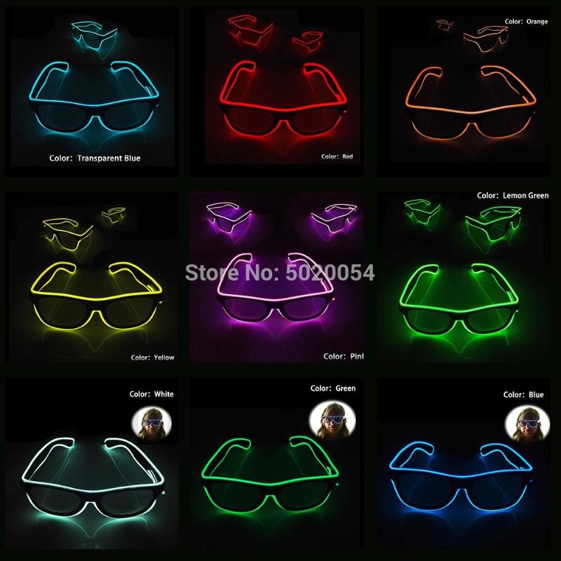 

Sunglasses Party LED Women Men Flashing EL Wire Halloween Festival Eyewear Glow