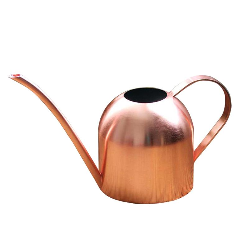 

Stainless Steel Watering Pot 1000ml Long Mouth Succulent Plants Kettle For Watering Bonsai Lawn Plants Garden Supplies Tool, Rose gold