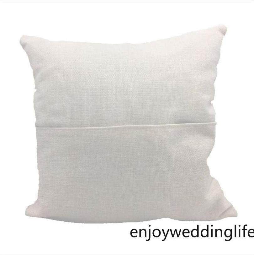 

Sublimation Blank Pillow Case 40*40cm Solid Color Book Pocket Pillow Cover Personalized Beige White Polyester Linen Cushion Cover Home Suppl, Not real product/not ship
