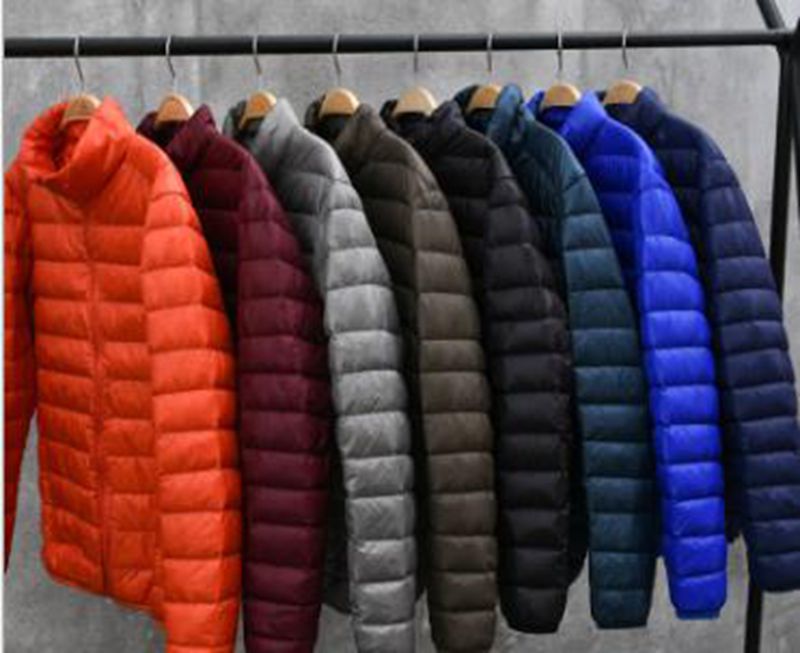 

Wholesale fashion cross-border autumn and winter new style men's stand-up collar short lightweight down jacket, Army green