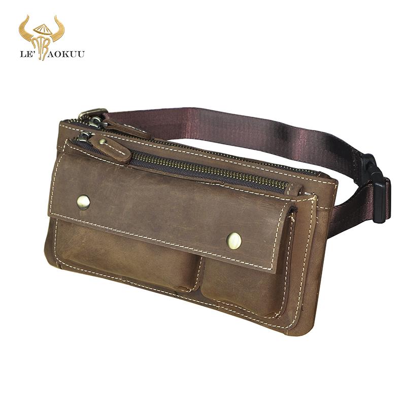 

New Quality Leather men Casual Fashion Travel Waist Belt Bag Chest Pack Sling Bag Design Phone Cigarette Case Pouch Male 811-28, Sky blue