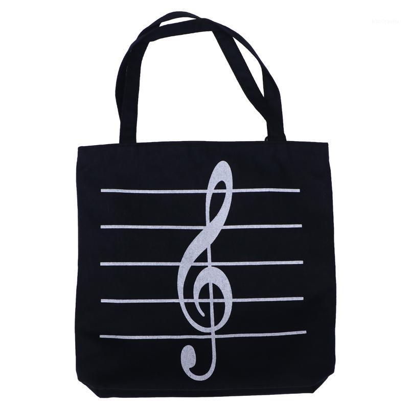 

2Pcs Multifunction Music Pattern Travel Bag Portable Large Capacity Shoulder Bag Vintage Tote for Outdoor Travel1, Black