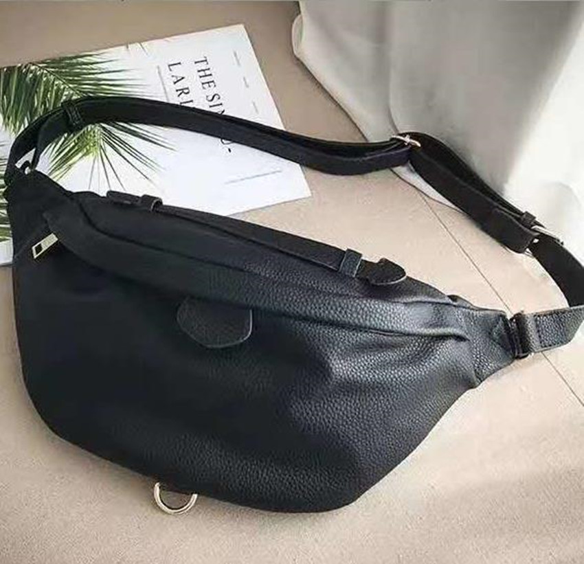 

PU Leather Waist Bags Men Shoulder Bags Belt Women Pocket Handbags 37x14x13cm, 00