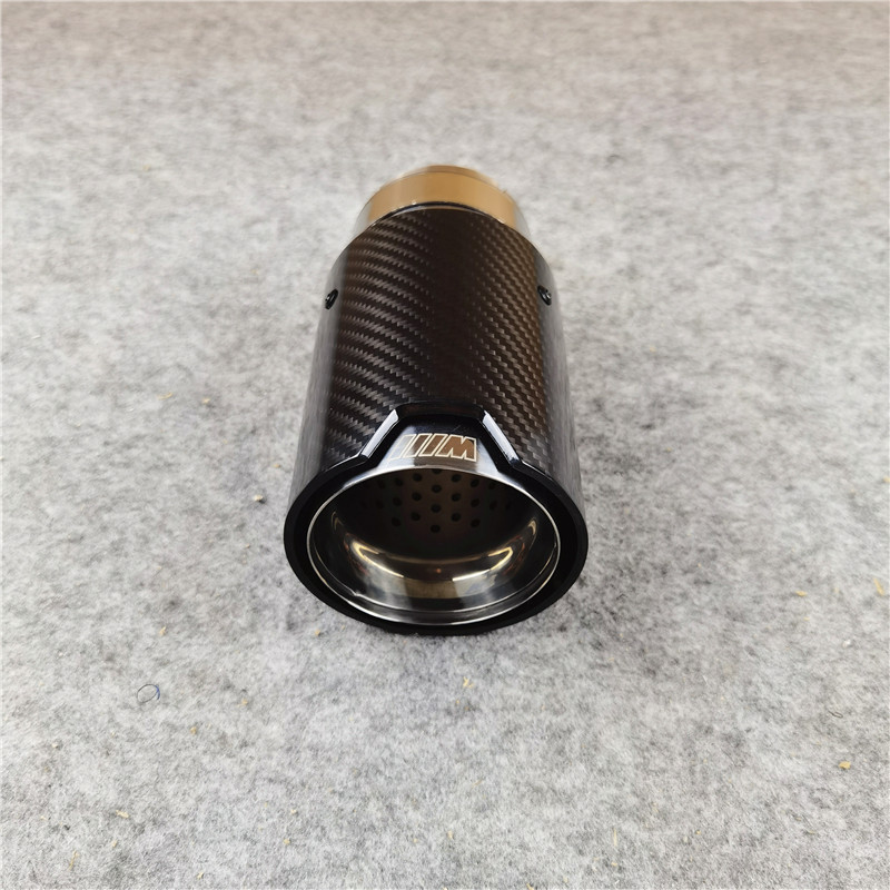 

One Piece Car-Styling M Label Carbon Fiber Exhausts End Pipes For BMW Car Tail Tips
