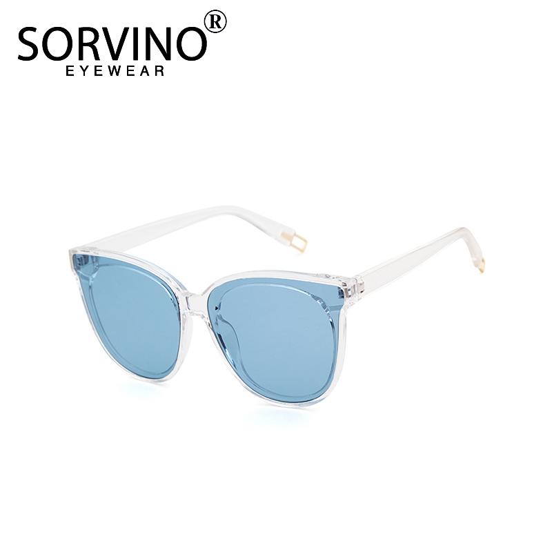 

Sunglasses Fashion Large Frame High Quality Color Film Style Unique White Plastic Square Women Blue Lens A0020