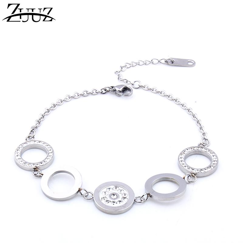 

Link, Chain ZUUZ Stainless Steel Bracelets & Bangles For Women Link Femme Female Braclet Charms Jewelry Accessories