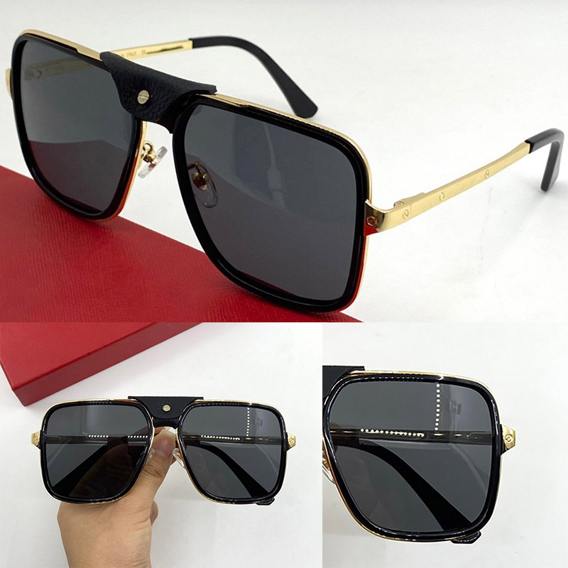 

0263SA New popular sunglasses mens square glasses with metal frame and legs simple casual style glasses 100% UV400 protection Send box, White;black