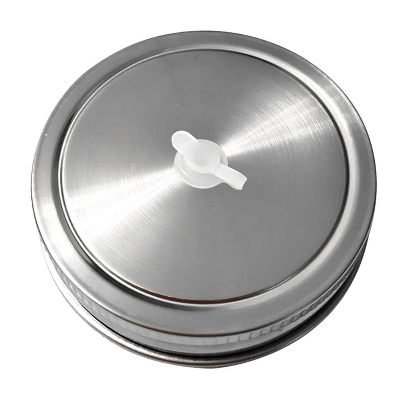 

Leak Proof Home Stainless Steel Reusable Glass Bottles With Straw Hole Universal Sealing Mason Jar Lids Silicone Rings Canning