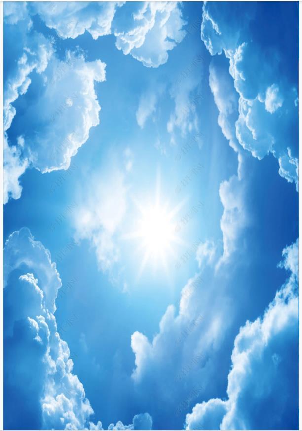 

Custom photo wallpapers 3d ceiling wallpaper for walls 3 d Dreamy beautiful sky blue sky white clouds zenith ceiling mural, Silk material