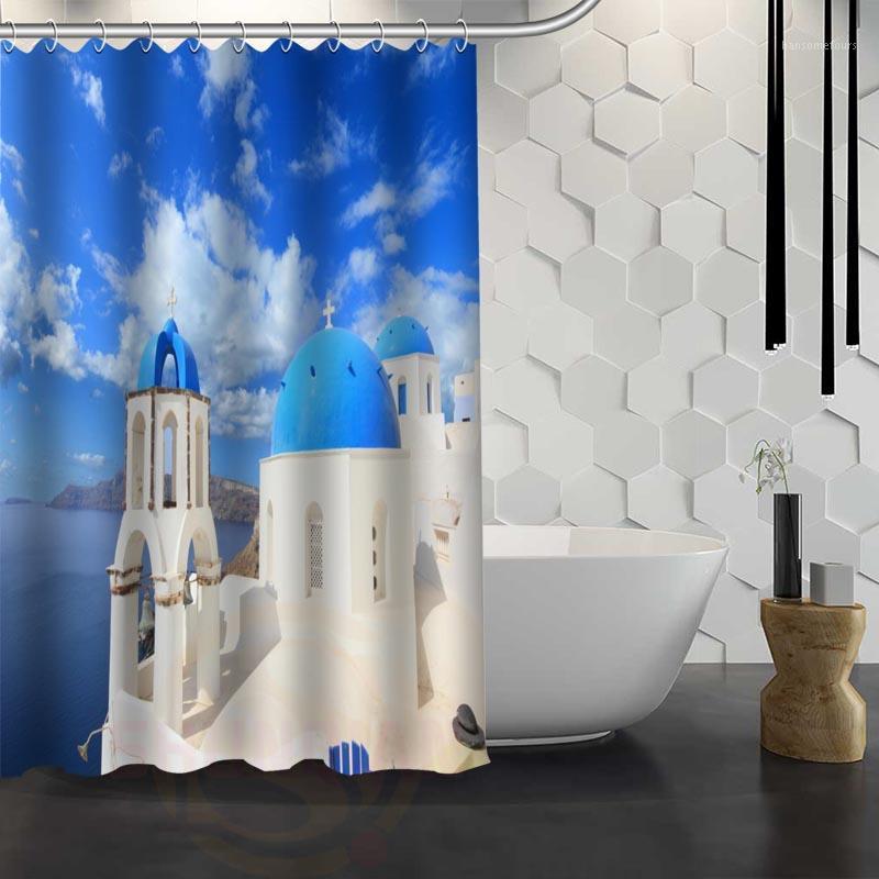 

Hot Sale Custom Greece capital Shower Curtain Waterproof Fabric Shower Curtain for Bathroom F#Y1-171