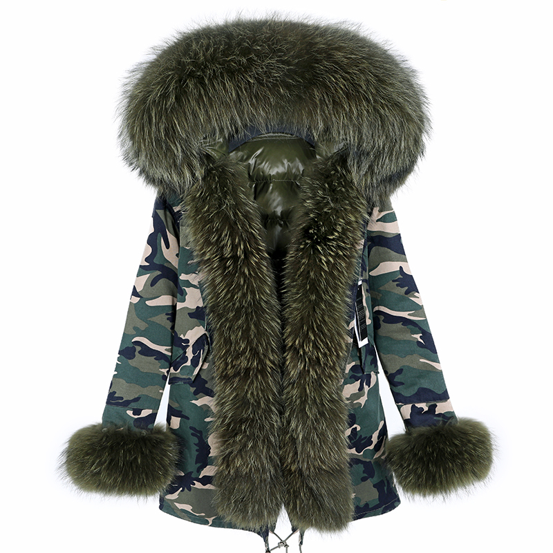 

2021 New Big Natural Skin Collar Raccoon Skin, Detachable Down Lining Hot Cake Jacket MAGG