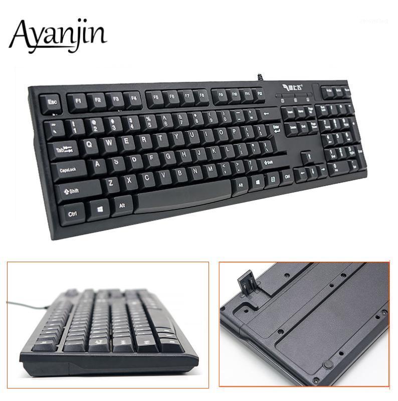 

Fashion Silent Business Office Keyboard Waterproof Mute Wired Keyboard Computer USB PS/2 Tripod For MAC Home PC Laptop1