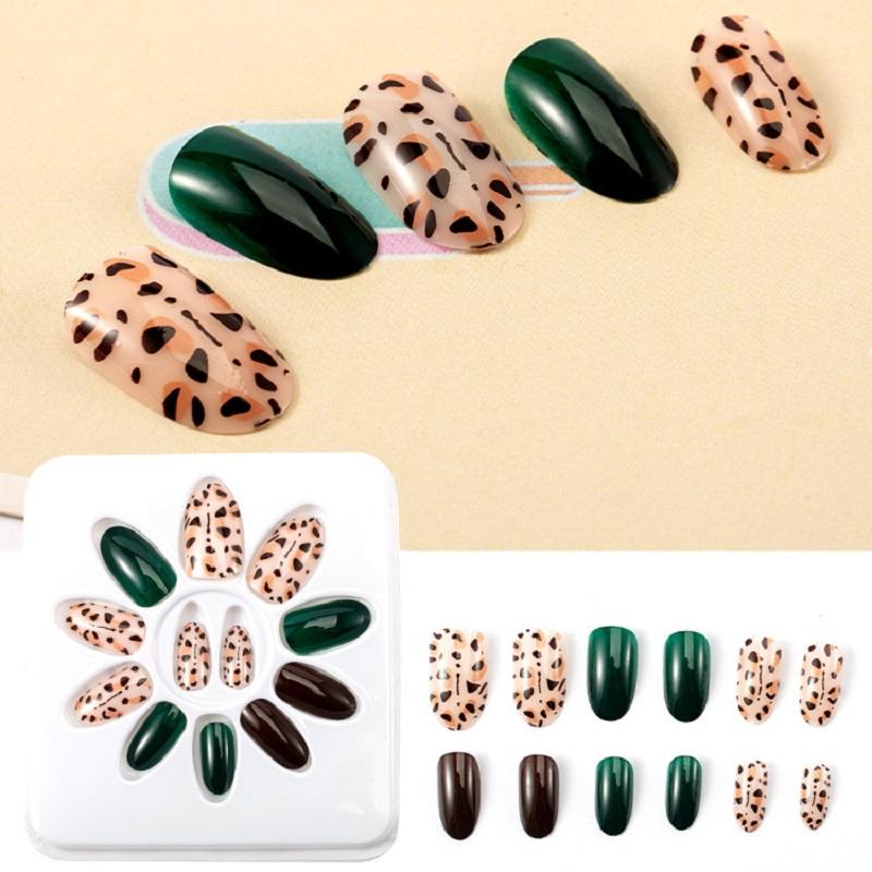 

12 Colors Fake Nail Waterproof Nail Patch Wearable False Designs Wedding For Winter Autumn Wearable Full Cover Sticker, 02