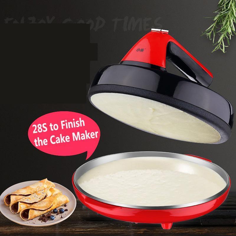 

220V Blue Automatic Nonstick Stainless Steel Crepe Makers Mini Pancake Machine Household Electric Baking Pan with Metal Stent1