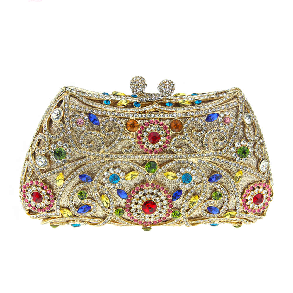 

Crystal Bags Evening Clutches For Women Hollow Out Purse Party Clutch Lidies Bridal Wedding Handbag Evening Bags