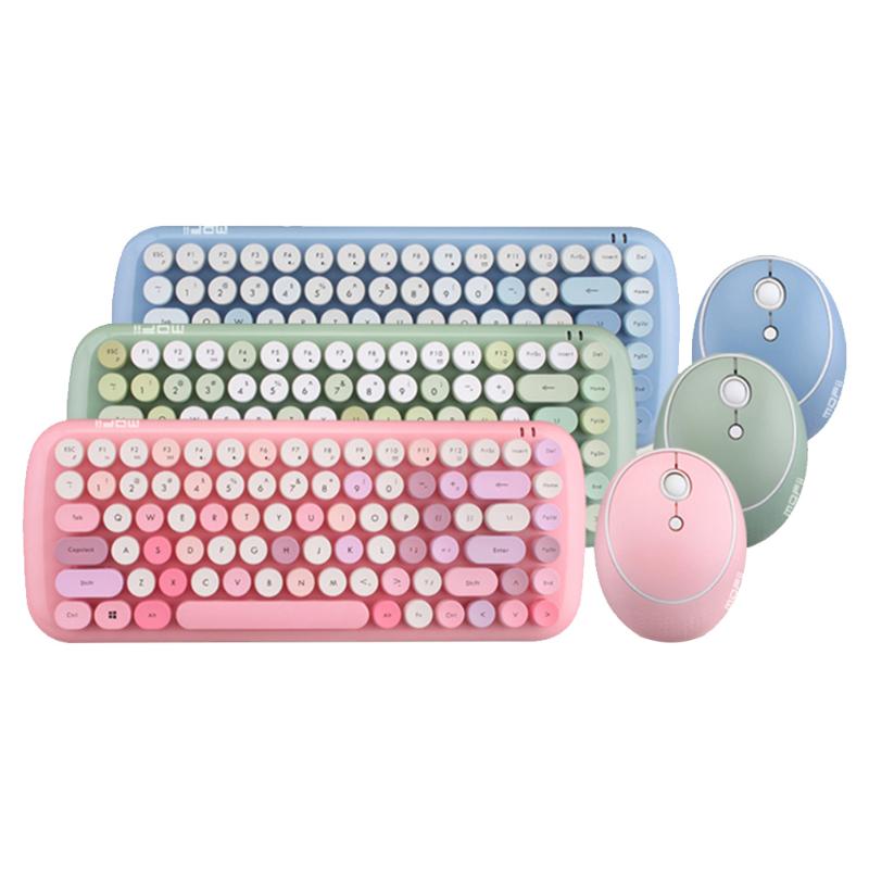 

Wireless Keyboard and Mouse Combo Vintage Steampunk 84 Keys Keyboard and 6 Keys Mouse PC, Laptops