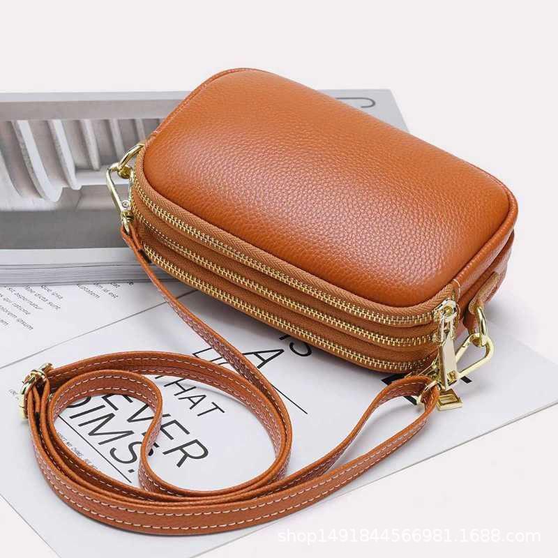 

Genuine Leather Women Bag 2021 New Simplicity Shoulder Messenger Bags Luxury Designer Crossbody Bag And Purses Phone, Pink