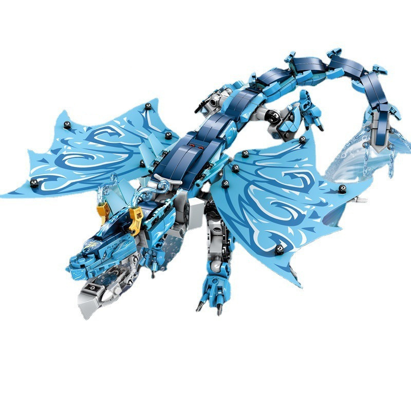 

New Ninja Water Dragon 2 Figures Battle Building Blocks Kit Bricks Classic Movie Model Kids Toys Boys For Children Gift