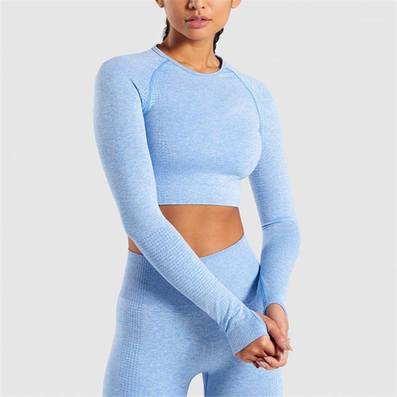 

Fanceey Thumb Hole Long Seamless Yoga Set Women Gym Set Fitness Workout Clothes for Women Sexy Sport Gym Clothing Tracksuit1, Steel blue leggings