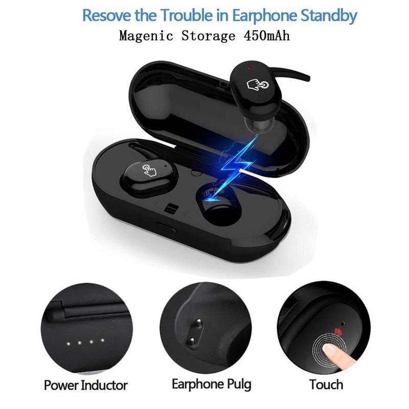 

Y30 TWS4 Headphone Sports Waterproof Earphones Earbuds Binaural Jerry5.0 Touch Bass Wireless Bluetooth Headset With Charging Bin, White