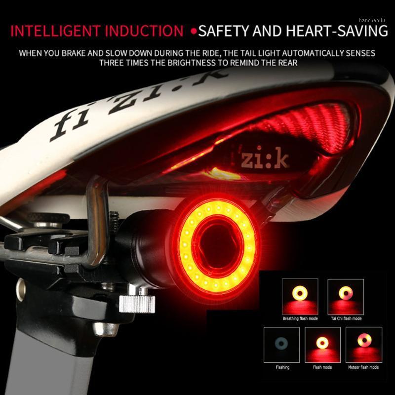 

Bicycle Smart Bike Rear Light Auto Start/Stop Brake Sensing Waterproof LED Charging Cycling Warning Red Taillight1